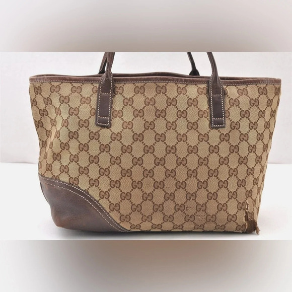 Authentic GUCCI Britt Tote Bag GG Canvas Leather - Picture 7 of 16